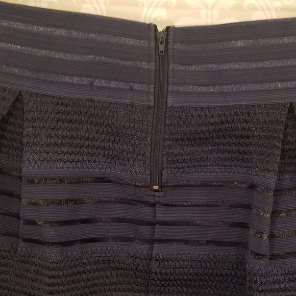 Torrid Striped Elastic Navy Full Skirt - Picture 6 of 8